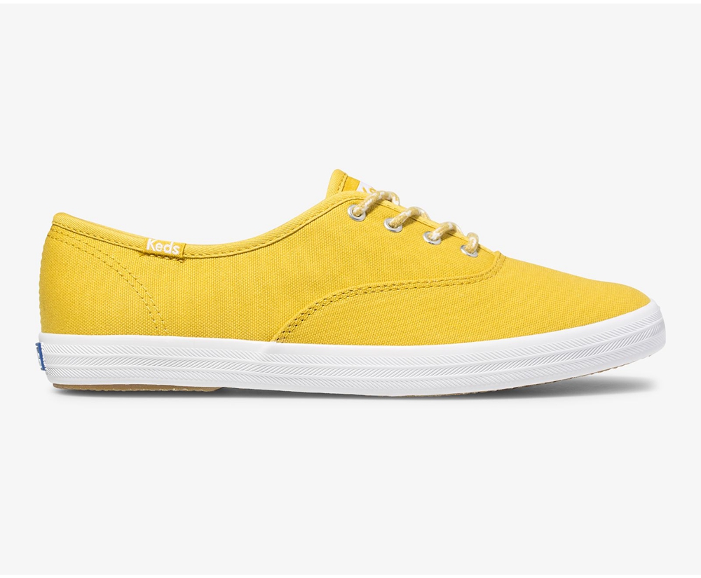 Zapatillas Keds Mujer Amarillo - Champion Solids - 293-KHOEWD